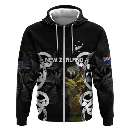 New Zealand WC2026 Custom Black Hoodie Silver Fern