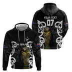 New Zealand WC2026 Custom Black Hoodie Silver Fern