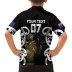 New Zealand WC2026 Custom Black Kid Hawaiian Shirt Silver Fern
