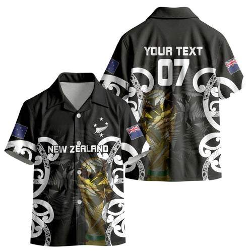 New Zealand WC2026 Custom Black Kid Hawaiian Shirt Silver Fern LT7