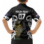 New Zealand WC2026 Custom Black Kid Hawaiian Shirt Silver Fern LT7
