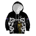 New Zealand WC2026 Custom Black Kid Hoodie Silver Fern