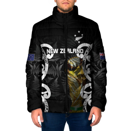 New Zealand WC2026 Custom Black Padded Jacket Silver Fern