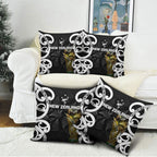 New Zealand WC2026 Black Pillow Cover Silver Fern