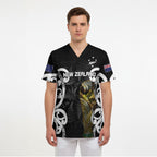New Zealand WC2026 Custom Black Scrub Top Silver Fern