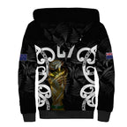 New Zealand WC2026 Custom Black Sherpa Hoodie Silver Fern