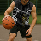 New Zealand WC2026 Custom Black Sleeveless Hoodie Silver Fern