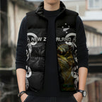 New Zealand WC2026 Custom Black Sleeveless Puffer Jacket Silver Fern