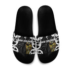 New Zealand WC2026 Black Slide Sandals Silver Fern