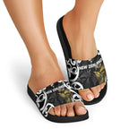 New Zealand WC2026 Black Slide Sandals Silver Fern