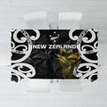 New Zealand WC2026 Black Tablecloth Silver Fern