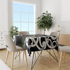 New Zealand WC2026 Black Tablecloth Silver Fern