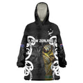 New Zealand WC2026 Custom Black Wearable Blanket Hoodie Silver Fern