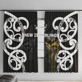 New Zealand WC2026 Black Window Curtain Silver Fern