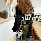 New Zealand WC2026 Custom Black Women Casual Shirt Silver Fern