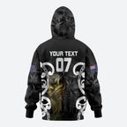 New Zealand WC2026 Custom Black Zip Hoodie Silver Fern