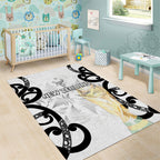 New Zealand WC2026 White Area Rug Silver Fern