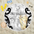 New Zealand WC2026 White Beach Blanket Silver Fern