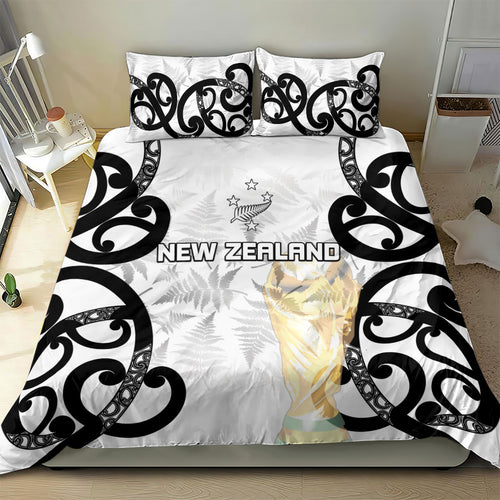 New Zealand WC2026 White Bedding Set Silver Fern