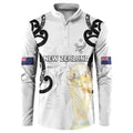 New Zealand WC2026 Custom White Button Sweatshirt Silver Fern