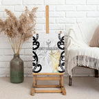 New Zealand WC2026 White Canvas Wall Art Silver Fern