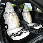 New Zealand WC2026 White Car Seat Cover Silver Fern