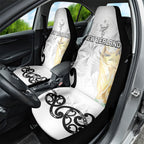 New Zealand WC2026 White Car Seat Cover Silver Fern