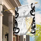 New Zealand WC2026 White Garden Flag Silver Fern