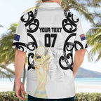 New Zealand WC2026 Custom White Hawaiian Shirt Silver Fern