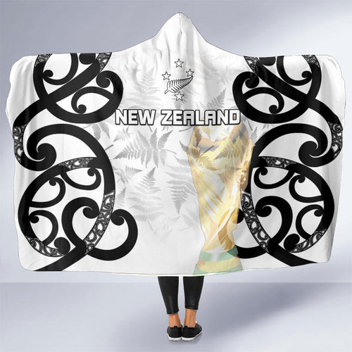 New Zealand WC2026 White Hooded Blanket Silver Fern