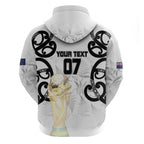 New Zealand WC2026 Custom White Hoodie Silver Fern