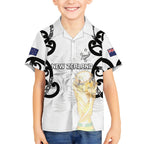 New Zealand WC2026 Custom White Kid Hawaiian Shirt Silver Fern