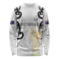 New Zealand WC2026 Custom White Long Sleeve Shirt Silver Fern