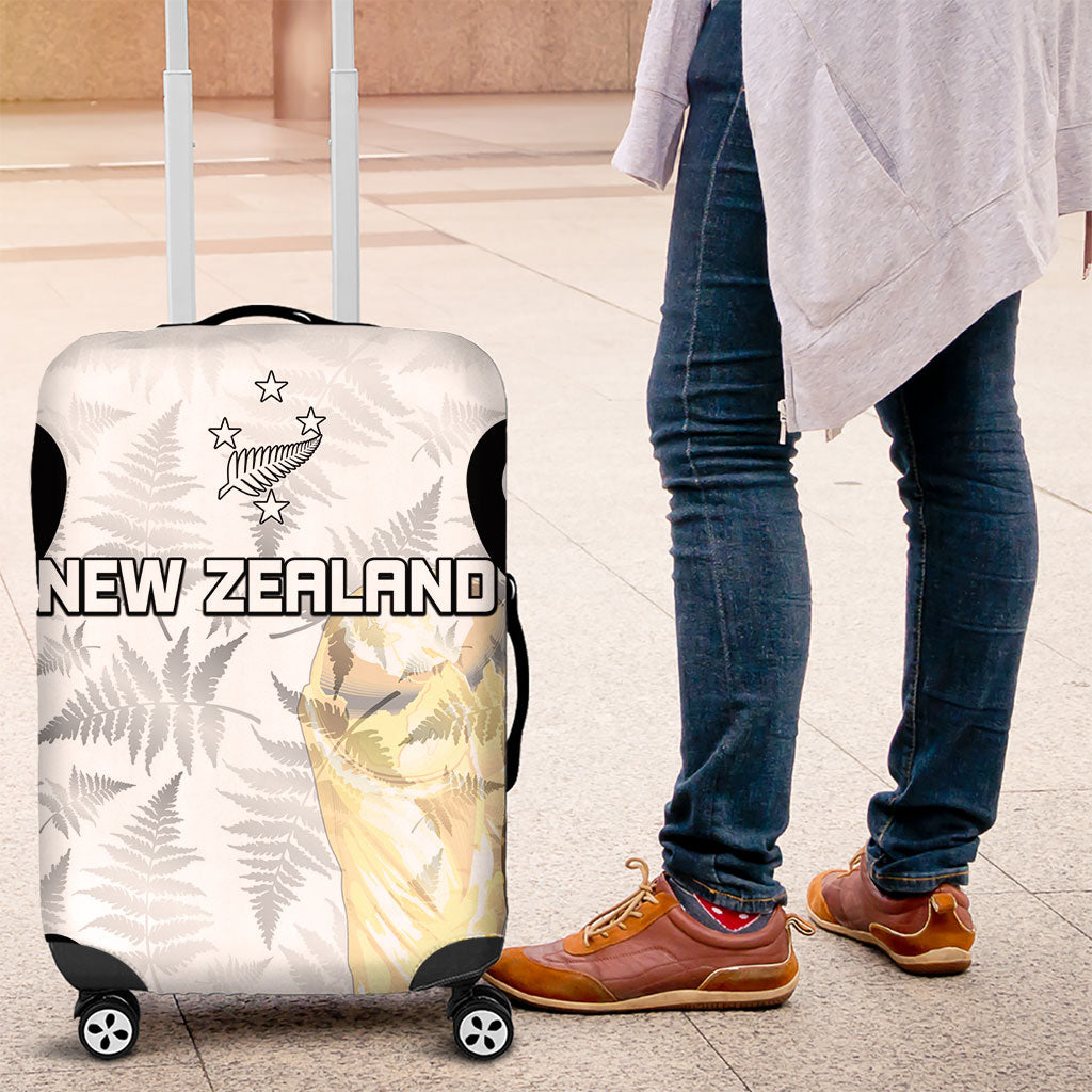 New Zealand WC2026 White Luggage Cover Silver Fern