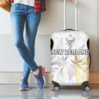 New Zealand WC2026 White Luggage Cover Silver Fern