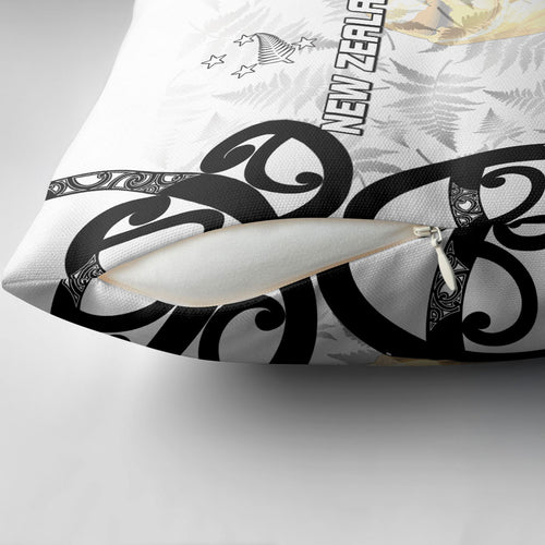 New Zealand WC2026 White Pillow Cover Silver Fern