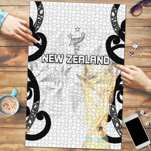New Zealand WC2026 White Puzzle Silver Fern