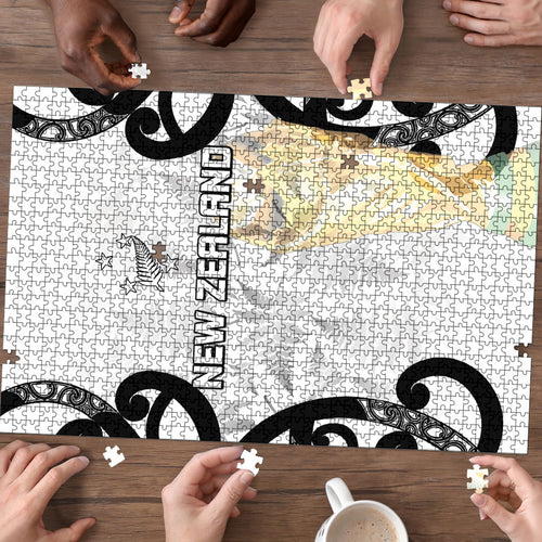 New Zealand WC2026 White Puzzle Silver Fern
