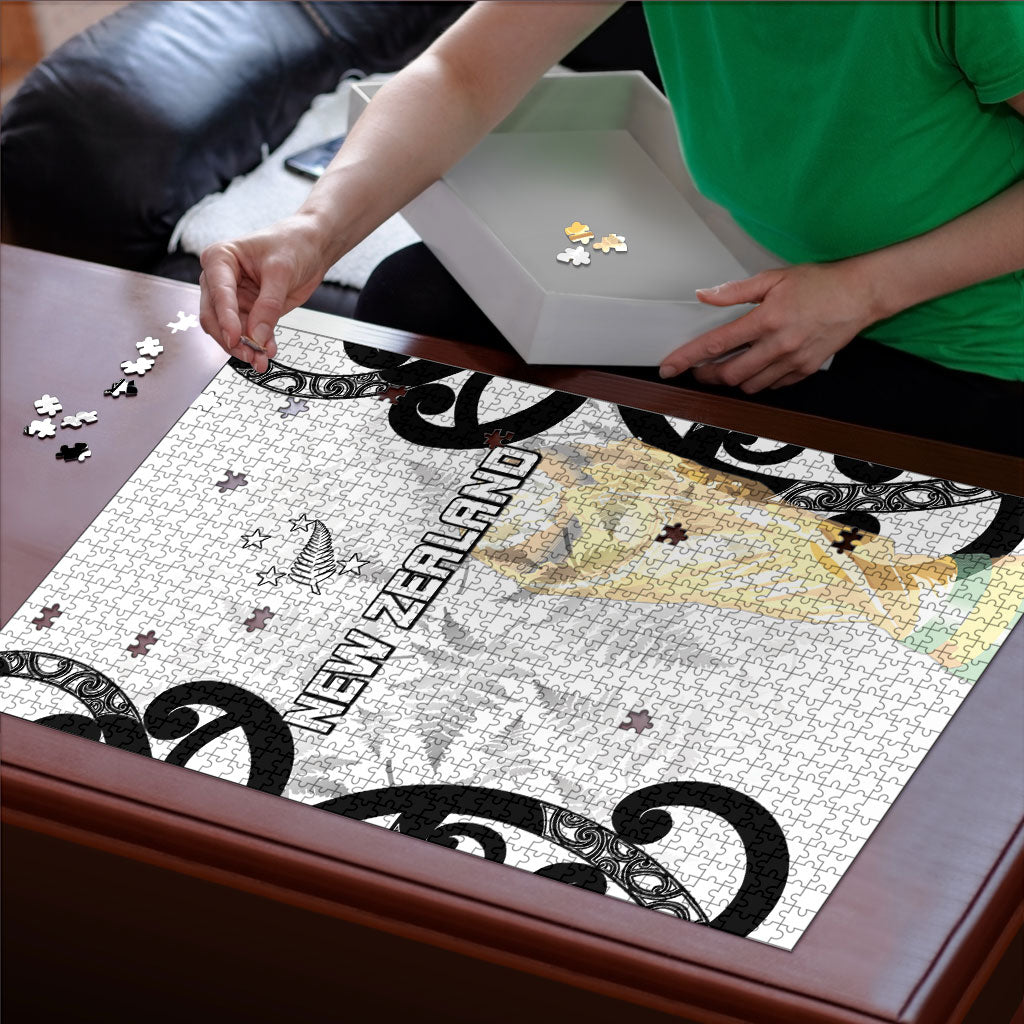 New Zealand WC2026 White Puzzle Silver Fern