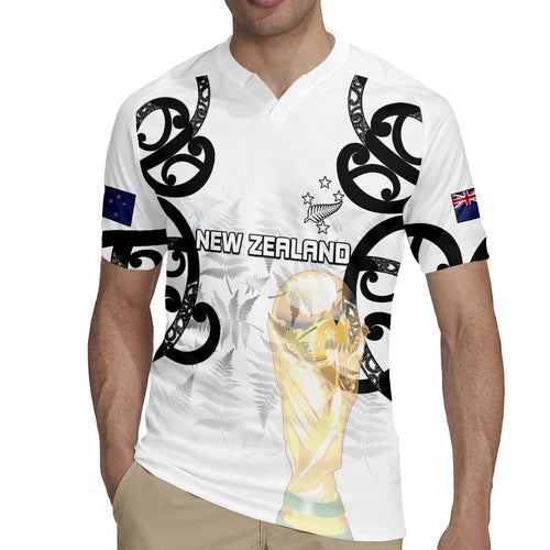 New Zealand WC2026 Custom White Rugby Jersey Silver Fern
