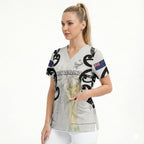 New Zealand WC2026 Custom White Scrub Top Silver Fern