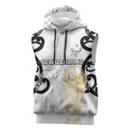 New Zealand WC2026 Custom White Sleeveless Hoodie Silver Fern