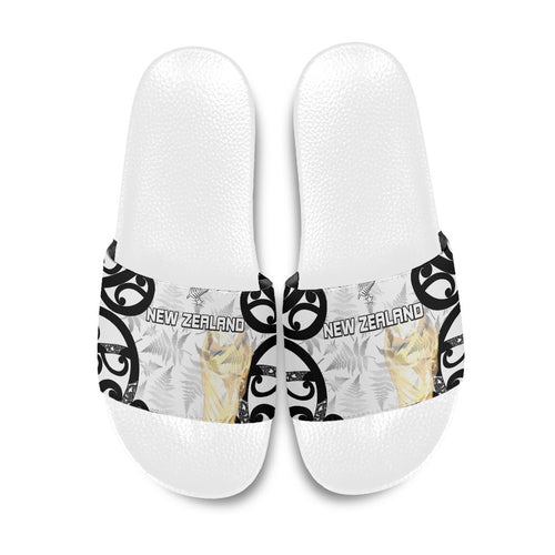 New Zealand WC2026 White Slide Sandals Silver Fern