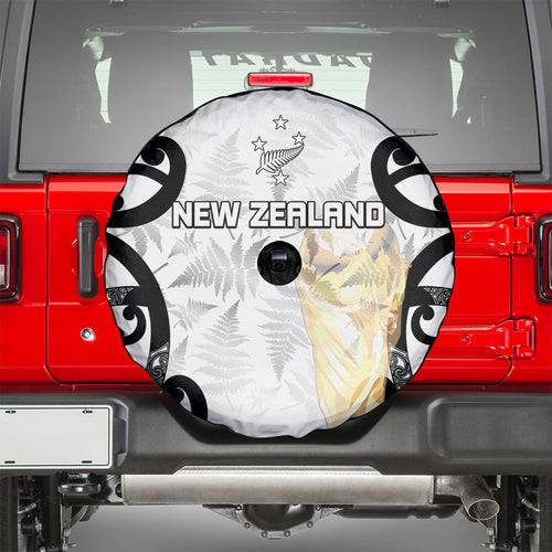 New Zealand WC2026 White Spare Tire Cover Silver Fern