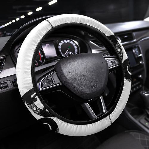 New Zealand WC2026 White Steering Wheel Cover Silver Fern