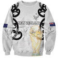 New Zealand WC2026 Custom White Sweatshirt Silver Fern