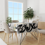 New Zealand WC2026 White Tablecloth Silver Fern