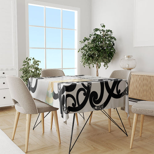 New Zealand WC2026 White Tablecloth Silver Fern