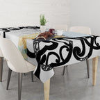 New Zealand WC2026 White Tablecloth Silver Fern
