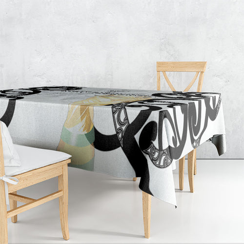 New Zealand WC2026 White Tablecloth Silver Fern